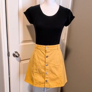 Celebrity Pink Mustard Yellow Skirt